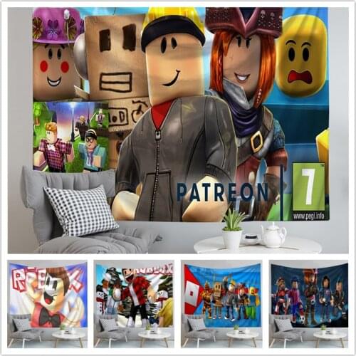 2021 New Roblox Background Blanket Tapestry Game Tapestry Wall Hangings Anime for Kids Birthday Party Background Decoration Gift