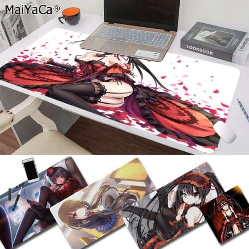 MaiYaCa New Printed Nightmare Tokisaki Kurumi date alive DIY Design Pattern Game mousepad Rubber PC Computer Gaming mousepad