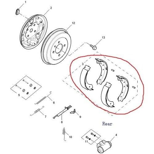 Original brand new brake pads brake shoes 10025315 10040701 suitable for SAIC MG 3