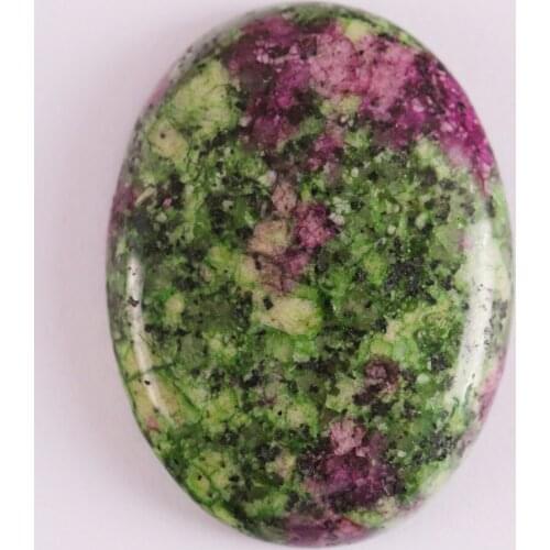 CAB Cabochon Fit Necklace Oval 30x40MM Natural Stone Green Zoisite Bead for Men Women Jewelry Gift1Pcs K1682