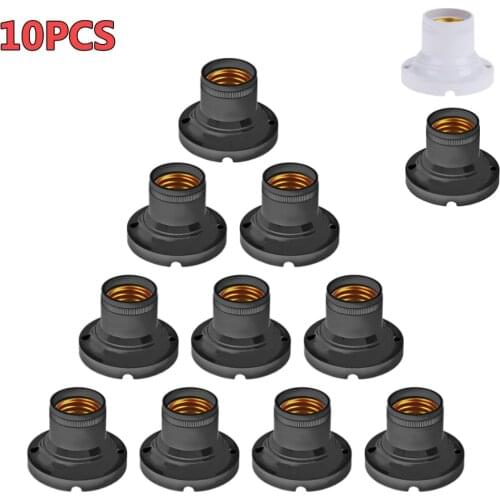 10pcs E27 Lamp Holder Vintage Edison Lamp Holder Screw Bulb Base Retro Lampholders Fixture E27 Socket Holder Adapter