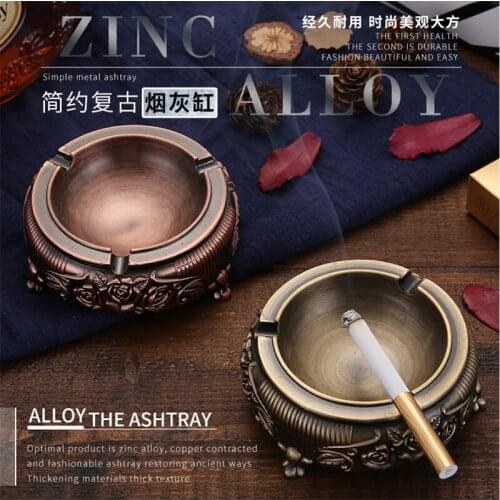 Portable ashtray creative European retro ashtray mini ashtray outdoor household ashtray