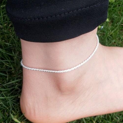 Simple 24cm Ankle Bracelet Chain Anklets Boho Jewelry Best Friends Enkelbandjes Sieraden Summer Beach Gift