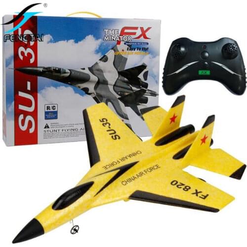 FX803 RC Plane Toys EPP Foam Electric 2 CH Z51 Z50 RTF Radio Remote Control SU-35 Tail Pusher Quadcopter Glider Aircraft Model