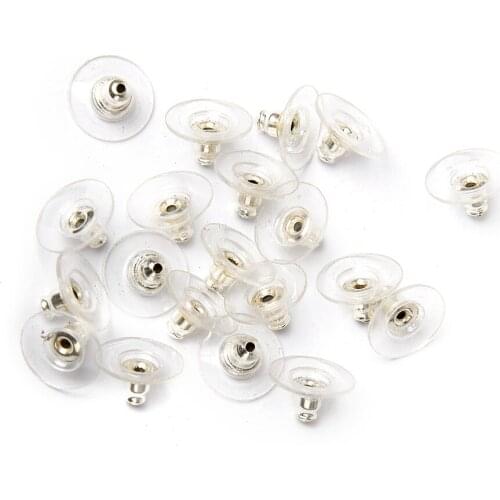 50 Pieces Earrings Backs Clutch With Plastic Pad Jewelry Making Findings Crafts