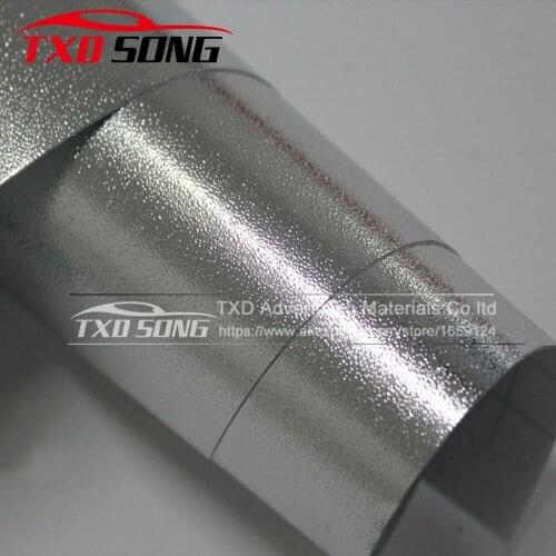 Good quality Silver Chrome sanding pearl Vinyl film Chrome mirror vinyl sticker Chrome sanding wrap film 10/20/30/40/50/60x152CM