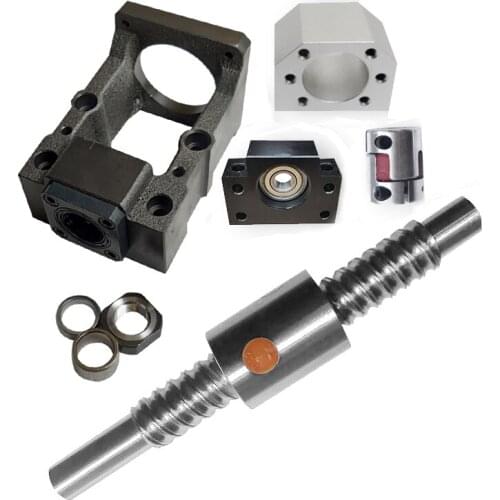 1pc Ball Screw SFU1605 1610 Servo Stepper Motor set Straight no flang Nut 1200 1300 1500 2000 2550mm lead5/10mm with nut cnc