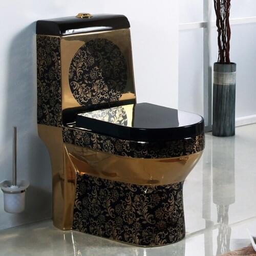 Bathroom European black toilet golden toilet luxury home creative personality red toilet 0567