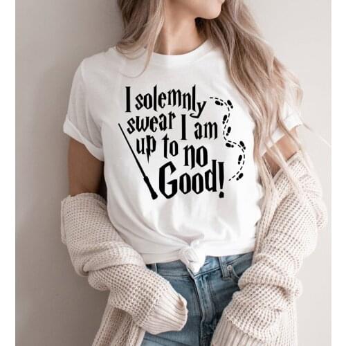 I Solemnly Swear I Am Up To No Good Shirt Hufflepuff Ravenclaw Slytherin T-shirt Harajuku Graphic T Shirts and Tees