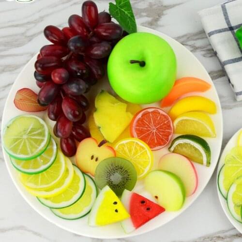 050 Simulation fruit slice fake fruit block platter prop cake DIY accessories decorative props