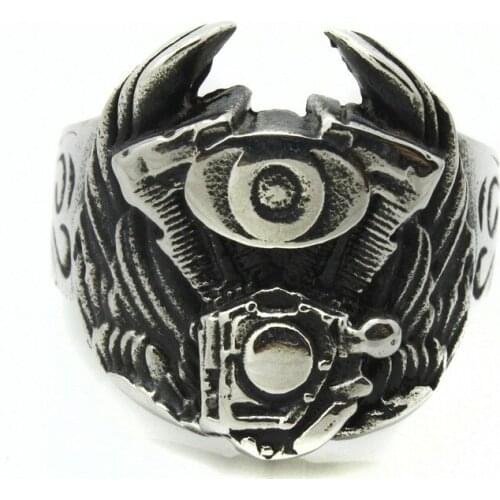 1pc Newest Design Mens Boy Tool Wrench Cool Ring 316L Stainless Steel Europe Style Ring