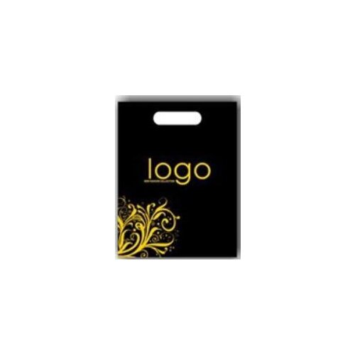 1000pcs Custom print black pe bags,two sides print LOGO Wholesale
