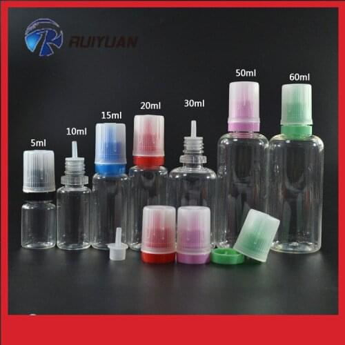 1700/pcs PET Empty 30ml Plastic Dropper Bottles, 30ML Electronic Cigarette Liquid Dropper Bottles ChildProof &Tamper CapTip