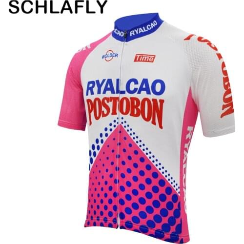 1991 White pink blue cycling jersey short sleeve summer bike wear jersey road jersey cycling clothing bicycle clothes schlafly