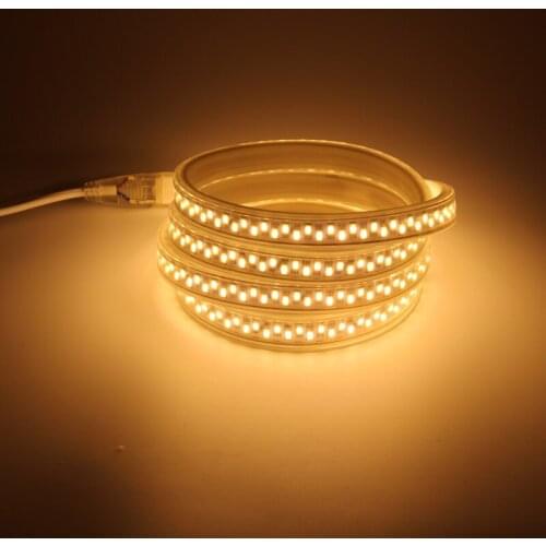 5730 180leds/m LED Strip Light Ribbon AC 220 V 240 V Beautiful Warm white Cold white Lamp EU Cord 1m 2m 3m 4m 5m 7m 10m
