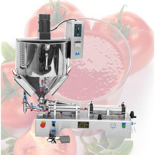 Pneumatic Commercial Single Head Paste Filling Machine Pedal Type Automatic Quantitative Heating And Stirring Type Filling Mach