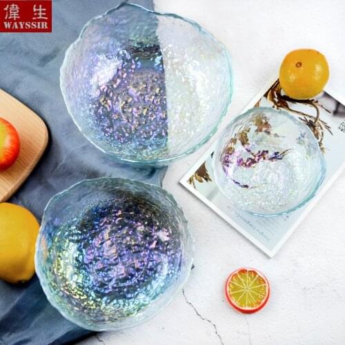 Irregular Curved Rim Fruit Vegetable Salad Dessert Ice Cream Bowl Colourful Household Tableware Rice Serving Dinner Soup Bowl