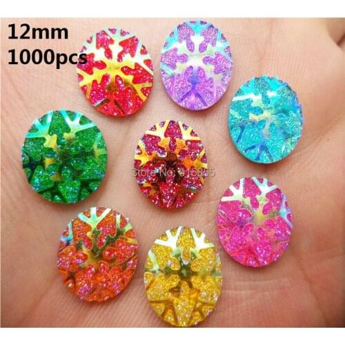 Free Shipping DIY NEW 1000pcs 12mm Multi Color Resin Round stones Flatback Scrapbooking for phone/wedding Decoration