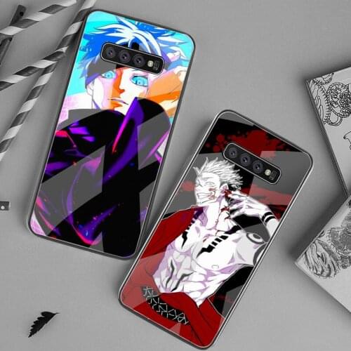 Jujutsu Kaisen Gojo Satoru Phone Case Tempered Glass For Samsung S20 Plus S7 S8 S9 S10 Plus Note 8 9 10 Plus