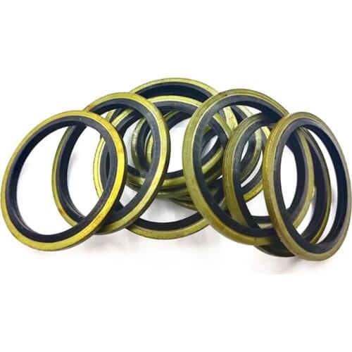 240Pcs / Box High Hydraulic Oil Press Rubber Pip Connected Washer Metal Drain Plug Gasket Fit Combined Sealing Ring 85AC