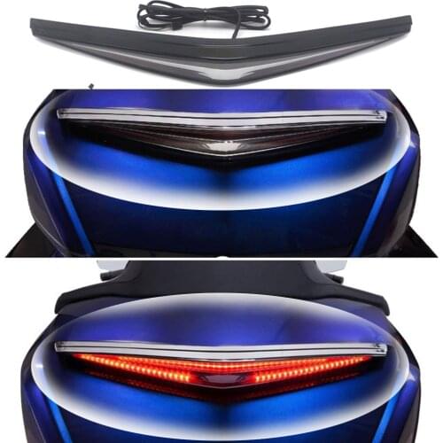 Chrome And Black NEW Motorcycle Rear Trunk Turn Signal LED Brake Light For Honda Goldwing GL1800 Gold Wing Tour DCT Airbag 2021