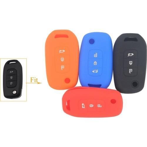 Kutery 50pcs/lot 3 Buttons Remote Car Key Cover Case Silicone Protect Shell For Renault Kadjar Koleos Megane