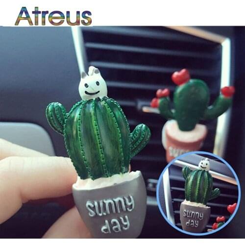 Car Air Conditioning Vent Perfume Clip Resin Cactus For kia Ceed Suzuki grand vitara Citroen xsara picasso C3 Subaru Saab Lada
