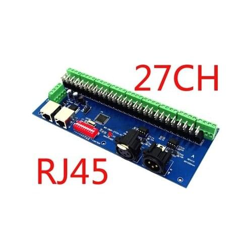 Host sell 27CH dmx512 decoder,27 channel dmx512 controller, 9groups RGB output,each channel max 3A,LED DMX drive