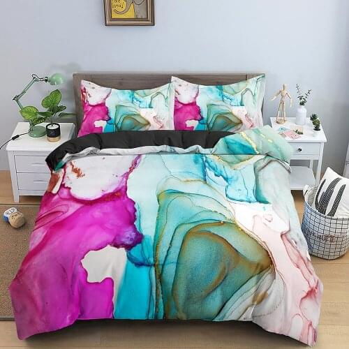 Marble Bedding Set Luxury Duvet Cover Set Comforter Bedding Quilt Cover Bedclothes Home Textile Housse de couette