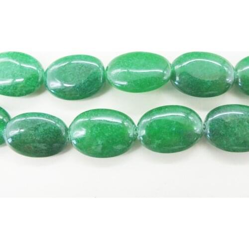 NEW ! 13x18 oval Green Malay Jades Stone Beads for Jewelry Making Bracelet, Necklace Material 15"