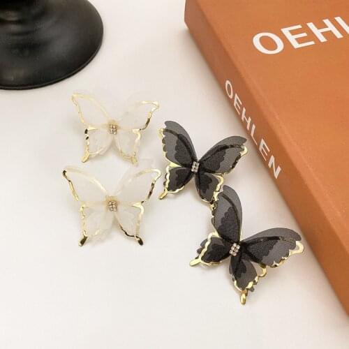 New Cute Lace Women Trendy Simple Stud Earrings Butterfly Fashion Girl Sweet Korean Female Jewelry Accessories Party Decoration