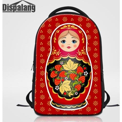 New Girls School Bags For Teenager Matryoshka Doll Red Russian Nesting Dolls Print Laptop Computer Backpack Kids Student Bookbag