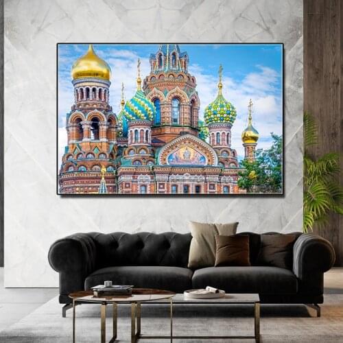 Modern Architecture Print Posters Saint Petersburg Canvas Paintings Kremlin Prints Wall Art Decoration picture for living room