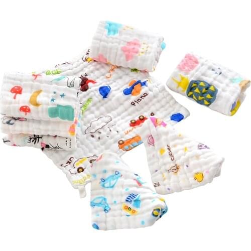 3 Pcs/Lot Baby Towels Muslin Cloth Hand Face Wipes Saliva Bib Handkerchief Gauze Cotton Boy Girl Towel Square for Kids 28*28 cm