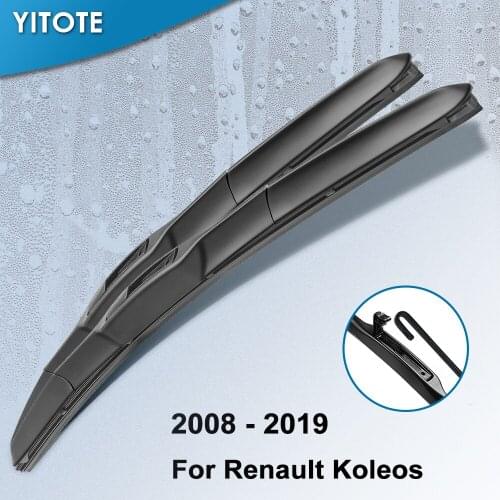 YITOTE Wiper Blades for Renault Koleos Fit Pinch Tab Arms 2008 2009 2010 2011 2012 2013 2014 2015