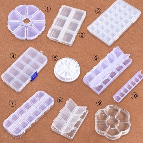 Jewelry Boxes Plastic Acrylic Cosmetic DIY Tools Rhinestone Box Portable Storage Container For Nail Art DIY Decoration Y2862