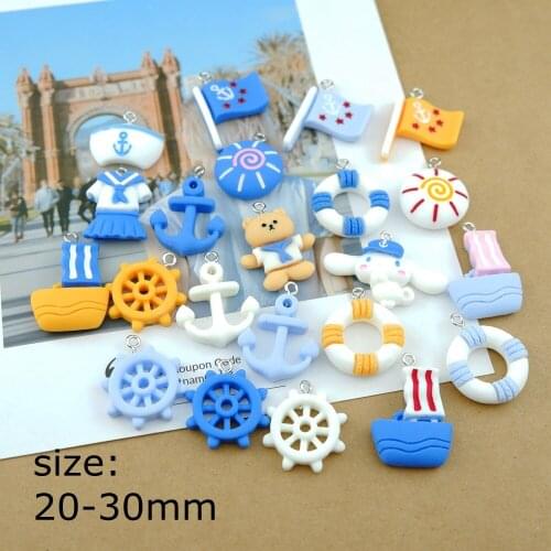 Cute Navigation Set Earring Charms Ocean Pendants Bracelets Jewelry Making DIY Craft Handmade Dollhouse
