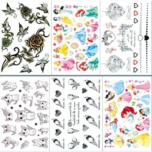 Nu-TATY Coconut mermaid Temporary Tattoo Body Art Flash Tattoo Stickers 17*10cm Waterproof Fake Tatoo Car Styling Sticker