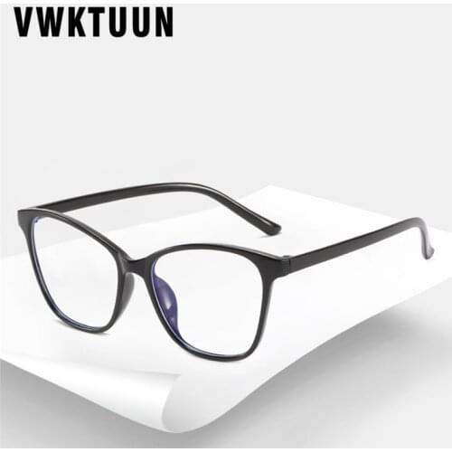 VWKTUUN Blue Light Blocking Glasses Cat Eye Women Men Optical Glasses Frame Anti Blue Light Ray Myopia Glasses Frames