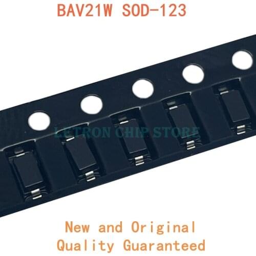 100PCS BAV21W SOD123 T3 BAV21 SOD-123 1206 SMD Switch diode New and Original