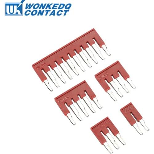 20Pcs FBS10-5 2/3/4/5/10 Pins Wire Connector For PT2.5 ST2.5 Electrical Terminal Block Accessories Jumpers Plug-in Bridge FBS