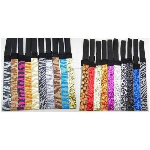 2019 Glitter headbands for girl softball headbands popular sparkle headbands 32colors in stock Mix styles