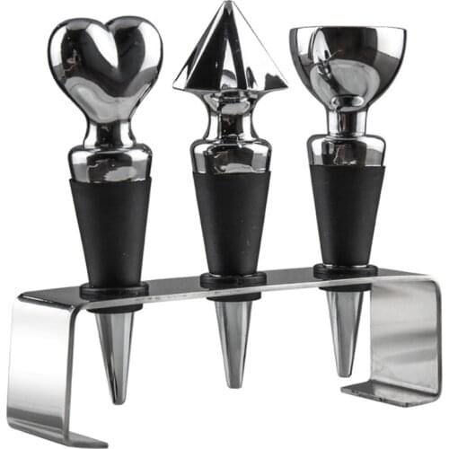 3PCS Zinc Alloy Wine Stopper Creative Red Wine Wine Bottle Stopper Household Sealed Fresh Wine Wine Bottle Stopper