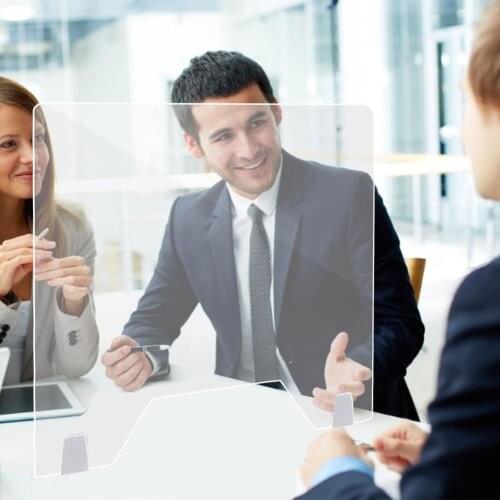 Acrylic Sneeze Guard Shield Clear Perfection Reception Side Sale Counter Sprayed UV Cut Transparent Height Protection Screen