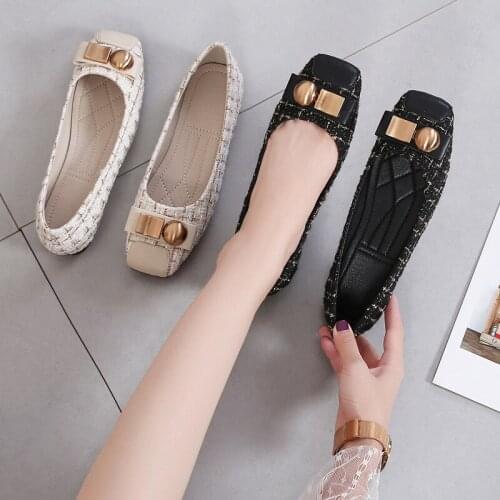 2021 Ballet Flats Fashion Women Shoes Sweet Female Shoes Soft and Comfortable Women Comfortable Casual Shoes Large Size 35-44