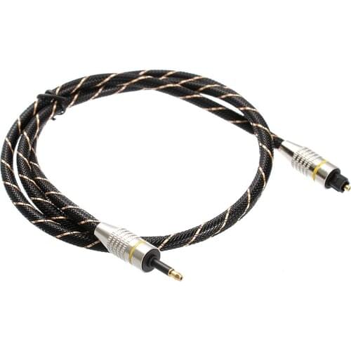 OD6.0 Digital Sound Toslink to Mini Toslink Cable 3.5mm SPDIF Optical Cable 3.5 to Optical Audio Cable Adapter for Macbook