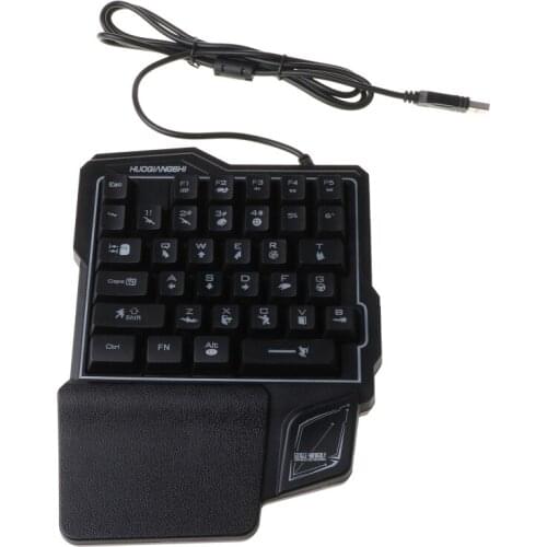 K108 Gaming Keyboard One-Handed Mechanical Keyboard For Laptop Computer Portable Gamer Keyboard For PUBG Phone