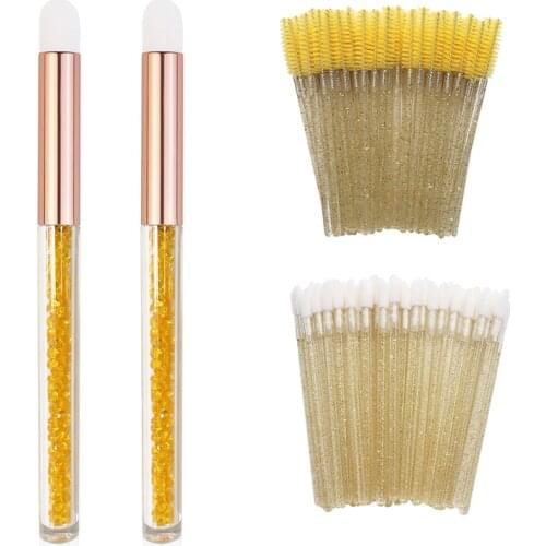 Make Up Tool for Eyelash Extensions Crystal Glitter Eyelashes Cleaning Mousse Brush Clean Eyelash Before Grafting Eyelash