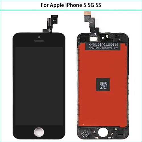 Quality LCD New For iPhone 5 5G 5S LCD Display With 3D Touch Screen Panel Digitizer Assembly 5S LCD Screen Replacement