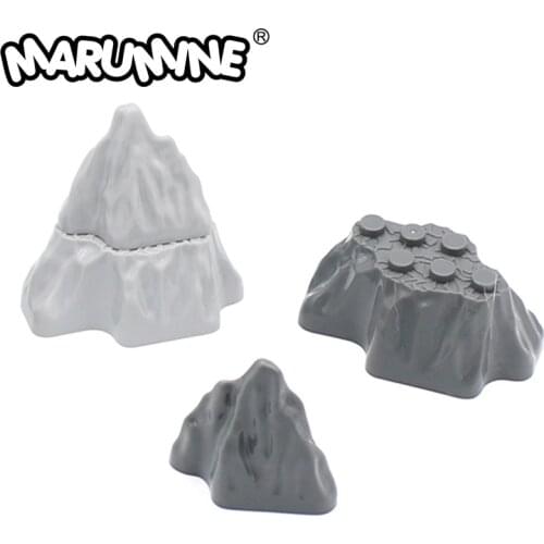 Marumine Stone Rock Panel Irregular Rockery Constructor Garden Buildings Classic Bricks MOC Educational Toys For Children